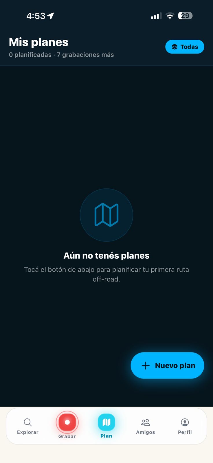 Pantalla de Plan de TriakaMap